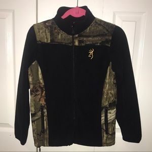 Browning Camo Zip Up Fleece Jacket Youth Large